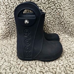 CROCS Kids blue handle it rain boots us size C 7